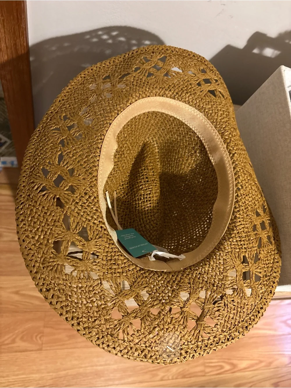 Maurices Tan Woven Beach Hat with Braided Detail - Picture 4 of 6